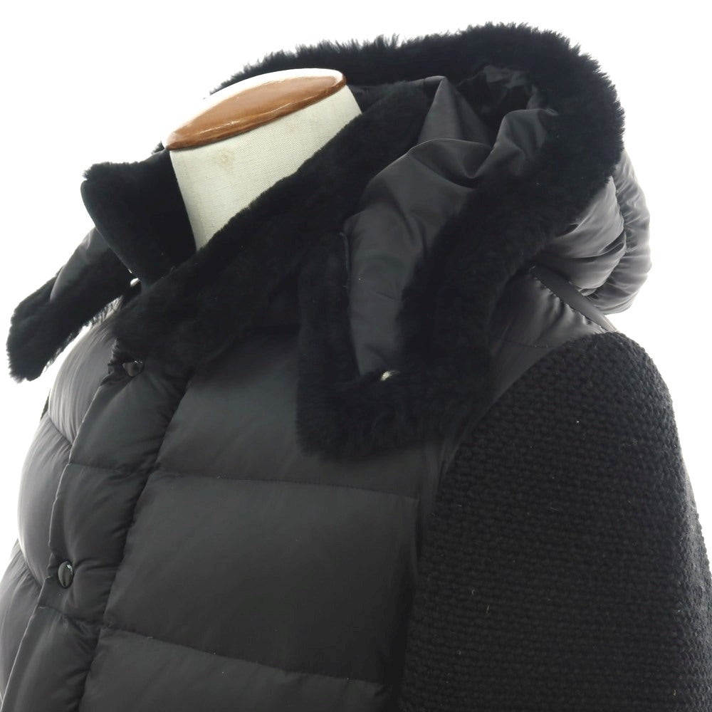 【中古】エンメティ EMMETI ムートン ナイロン ダウンジャケット ブラック【 48 】【 状態ランクB 】【 メンズ 】