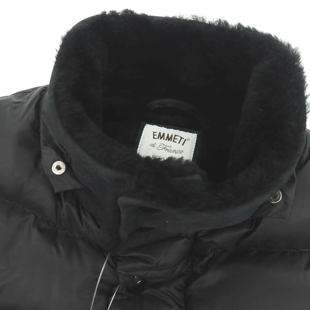 【中古】エンメティ EMMETI ムートン ナイロン ダウンジャケット ブラック【 48 】【 状態ランクB 】【 メンズ 】