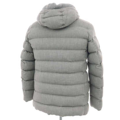 【中古】ヘルノ Herno レーヨンウール フーデッド ダウンジャケット グレー【 50 】【 状態ランクB 】【 メンズ 】