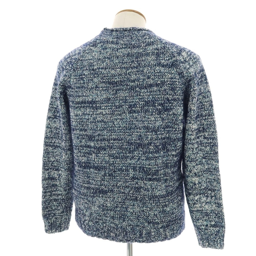 【中古】アルフレッド ALFREDO モヘヤコットン プルオーバーニット ネイビー系【 48 】【 状態ランクA 】【 メンズ 】