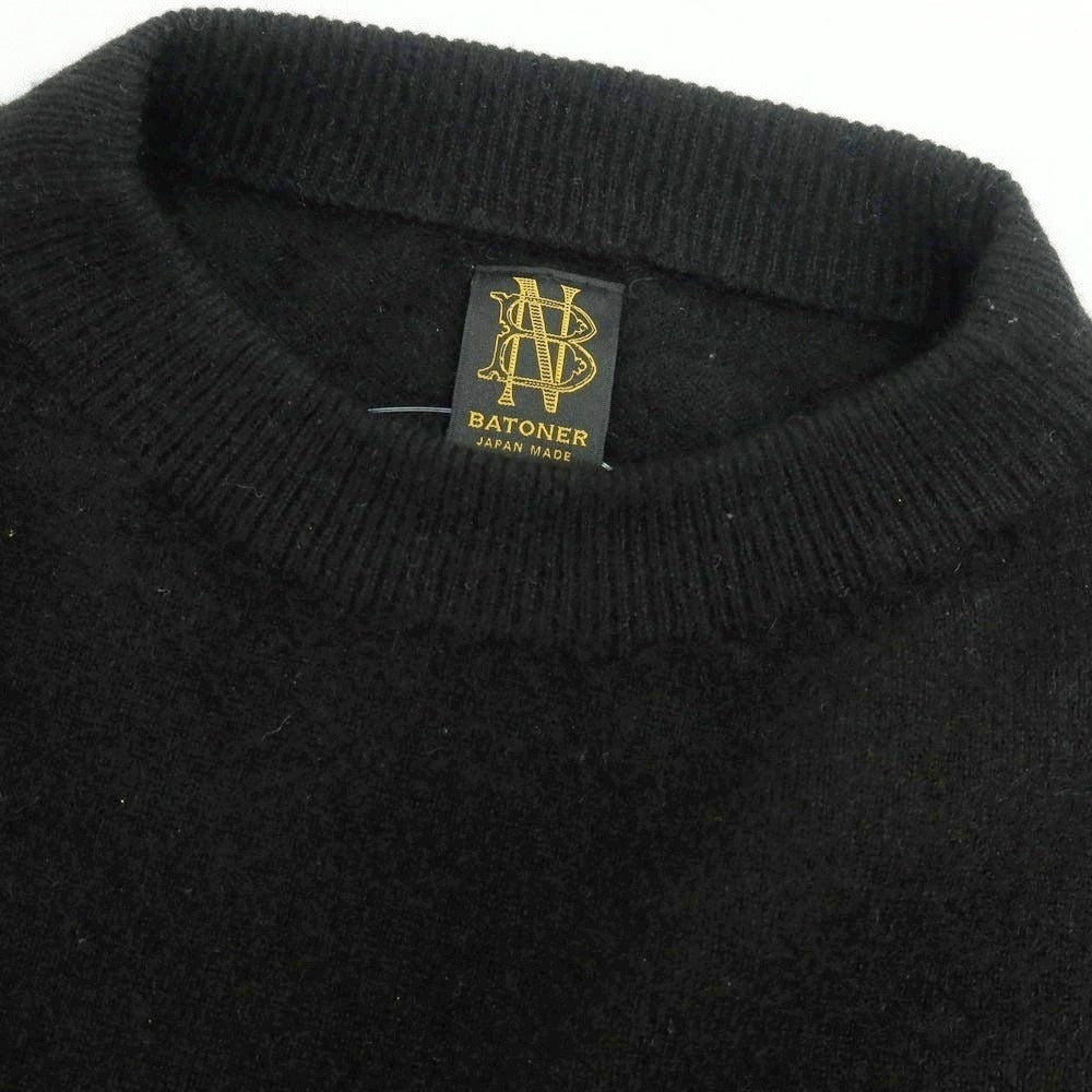 【中古】バトナー BATONER カシミヤフォックス プルオーバーニット ブラック【 サイズ1 】【 状態ランクB 】【 メンズ 】 [APD]