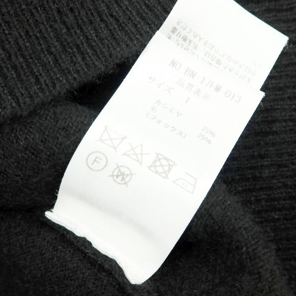 【中古】バトナー BATONER カシミヤフォックス プルオーバーニット ブラック【 サイズ1 】【 状態ランクB 】【 メンズ 】 [APD]