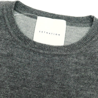 【中古】エストネーション ESTNATION ウールナイロン プルオーバーニット グレー【 L 】【 状態ランクB 】【 メンズ 】