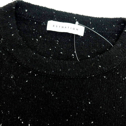 【中古】エストネーション ESTNATION ウールナイロンレーヨン プルオーバーニット ブラック【 M 】【 状態ランクB 】【 メンズ 】