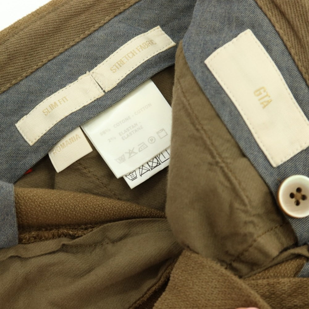 【中古】ジーティーアー G.T.A ストレッチコットン カジュアルスラックスパンツ ライトブラウン系【サイズ46】【 状態ランクC 】【 メンズ 】