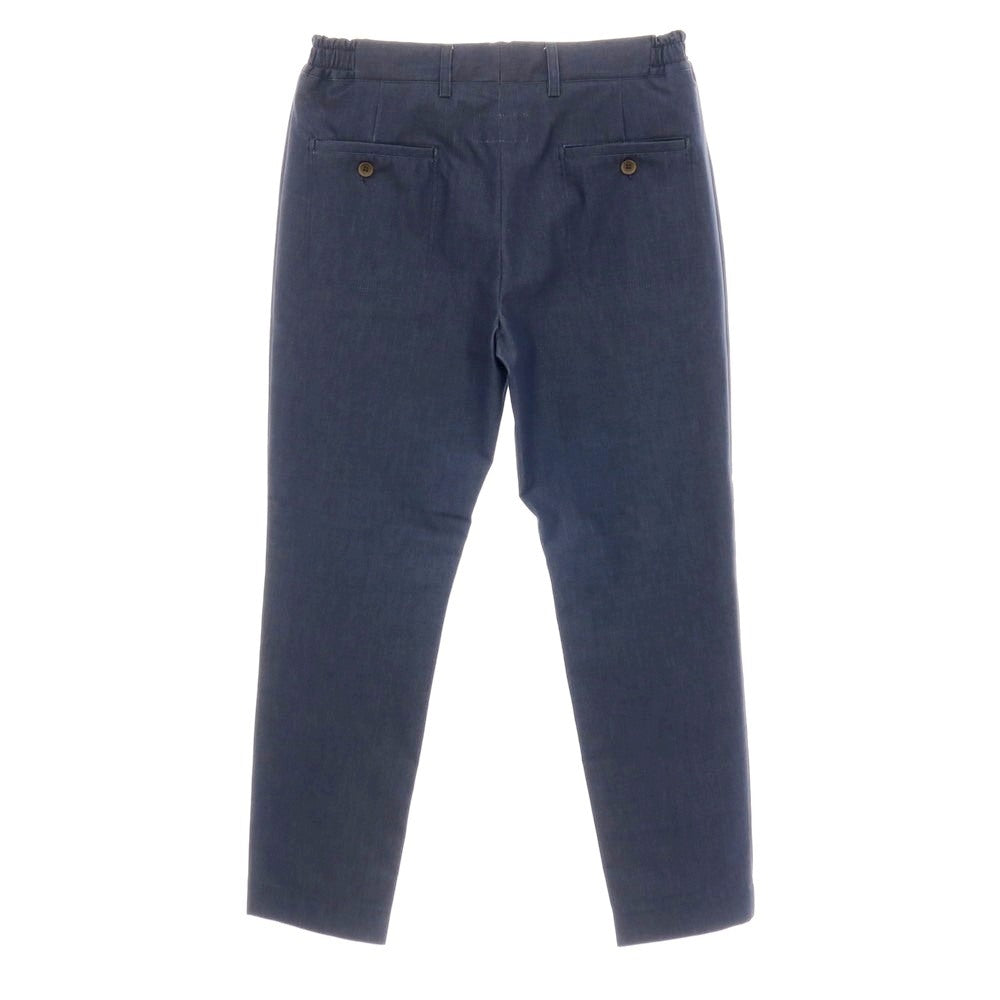 【中古】ベルナルド ジュスティ BERNARDO GIUSTI ストレッチ コットンナイロン イージースラックスパンツ ネイビー【サイズ46】【 状態ランクB 】【 メンズ 】