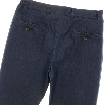 【中古】ベルナルド ジュスティ BERNARDO GIUSTI ストレッチ コットンナイロン イージースラックスパンツ ネイビー【サイズ46】【 状態ランクB 】【 メンズ 】