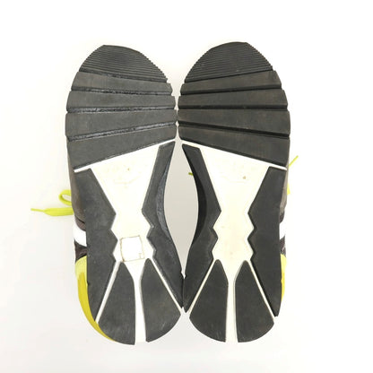 【中古】ボイルブランシェ VOILE BLANCHE スエード ナイロン カモフラージュ柄 スニーカー ダークグレーxイエロー【サイズ42】【 状態ランクB 】【 メンズ 】