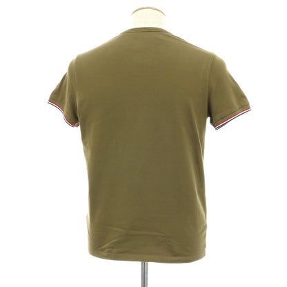 【中古】モンクレール MONCLER コットンポリウレタン クルーネック 半袖Ｔシャツ オリーブ【サイズS】【 状態ランクB 】【 メンズ 】