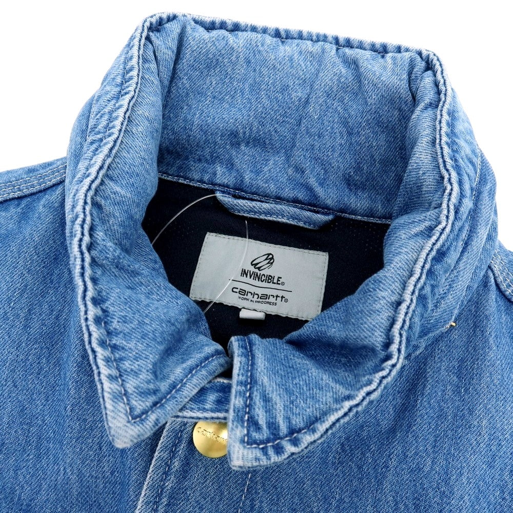 【中古】カーハート Carhartt × Invinsible コットン デニム カバーオール ブルー【 L 】【 状態ランクB 】【 メンズ 】