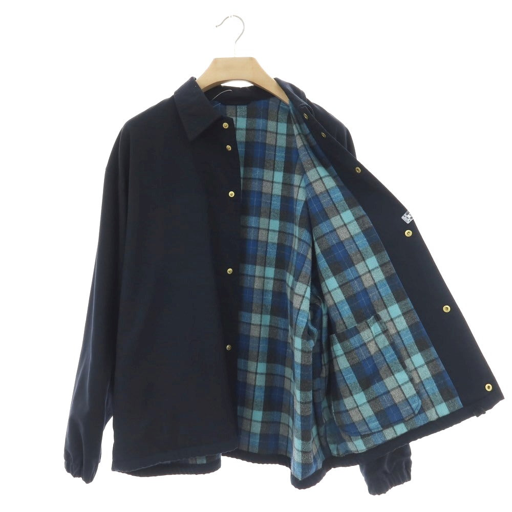 【中古】エスエスズィー SSZ × BEAMS PLUS ウールポリエステルナイロン コーチジャケット ネイビー【 M 】【 状態ランクB 】【 メンズ 】