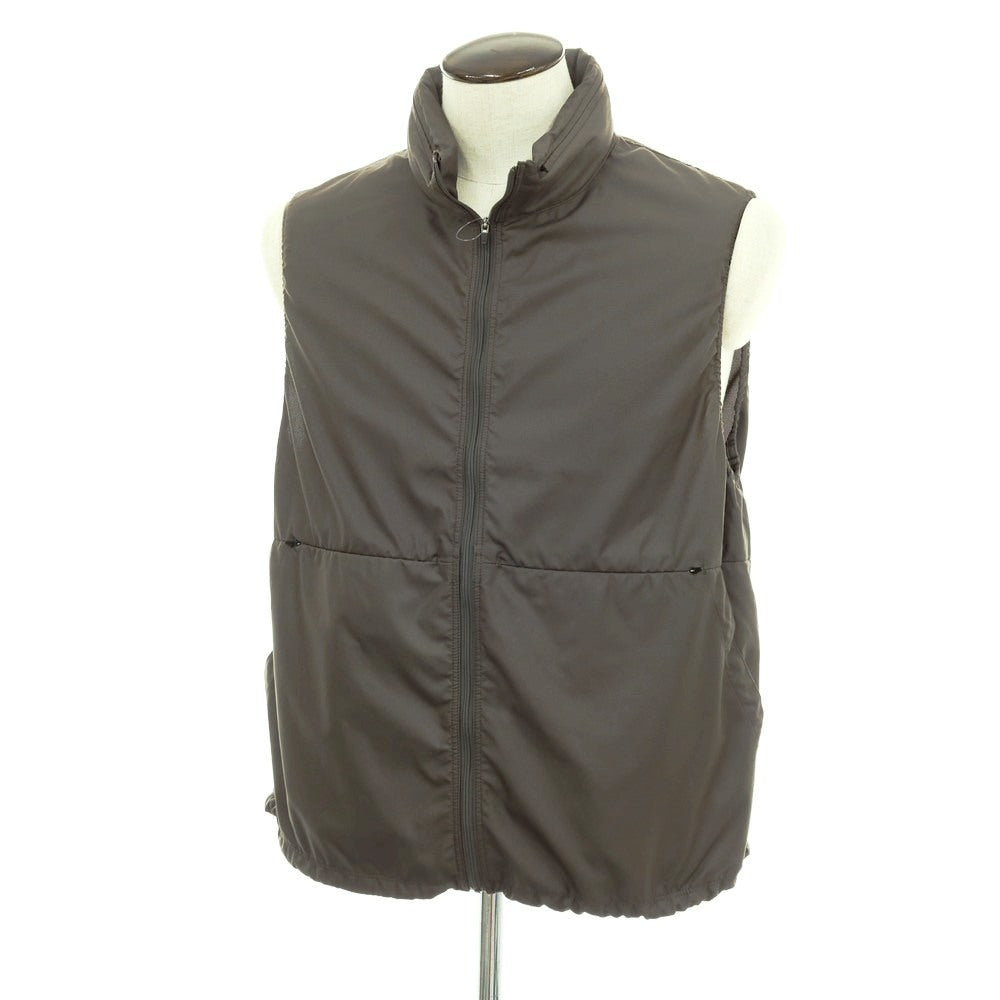 【中古】ビームス BEAMS the A ポリエステル スタンドカラー ジップアップ ベスト ウォームグレー系【サイズL】【 状態ランクA 】【 メンズ 】