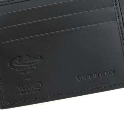 【SALE10%OFF/返品不可】【中古】ボルドリーニ セレリア BOLDRINI SELLERIA 銀座和光別注 レザー 二つ折り財布 ブラック【 状態ランクA 】【 メンズ 】