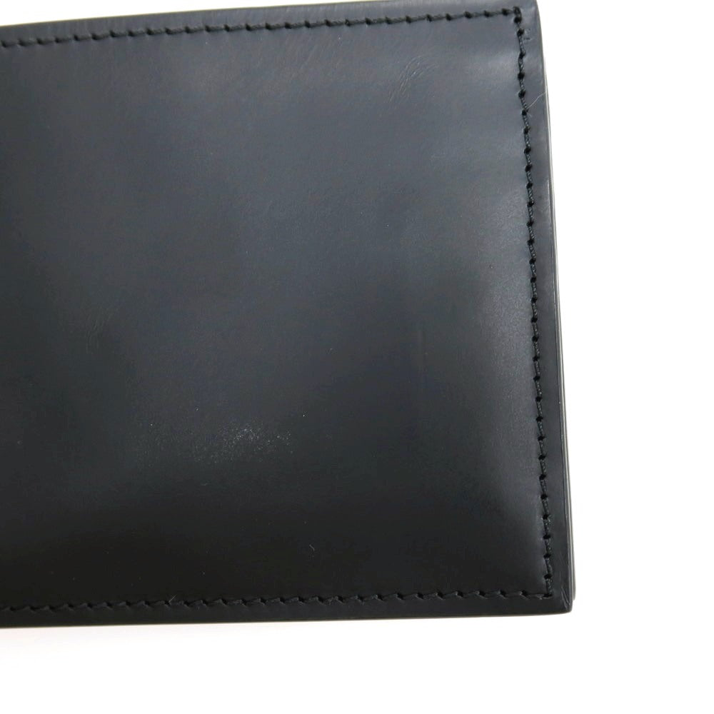 【中古】ボルドリーニ セレリア BOLDRINI SELLERIA 銀座和光別注 レザー 二つ折り財布 ブラック【 状態ランクA 】【 メンズ 】