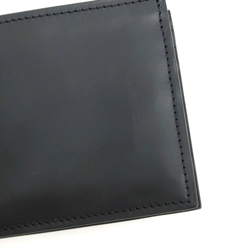 【中古】ボルドリーニ セレリア BOLDRINI SELLERIA 銀座和光別注 レザー 二つ折り財布 ブラック【 状態ランクA 】【 メンズ 】