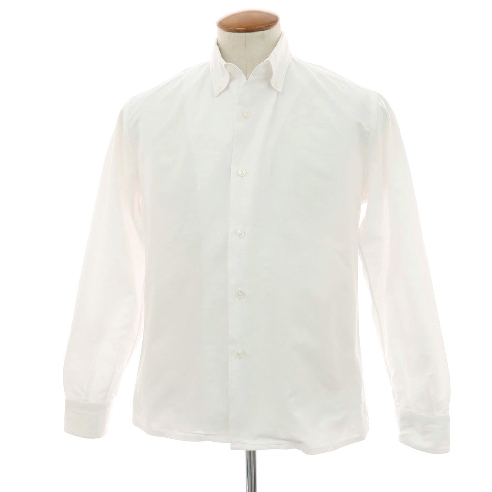 【中古】チリエッロ CIRIELLO コットン ボタンダウン カジュアルシャツ ホワイト【サイズオーダー品(M位)】【 状態ランクB 】【 メンズ 】