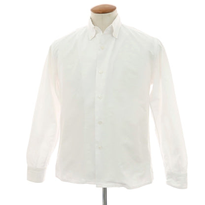 【中古】チリエッロ CIRIELLO コットン ボタンダウン カジュアルシャツ ホワイト【サイズオーダー品(M位)】【 状態ランクB 】【 メンズ 】