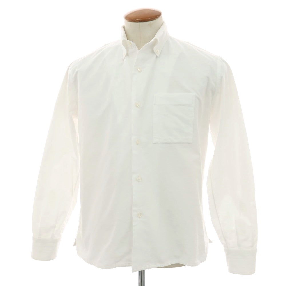【中古】チリエッロ CIRIELLO コットン ボタンダウン カジュアルシャツ ホワイト【サイズオーダー品(M位)】【 状態ランクB 】【 メンズ 】