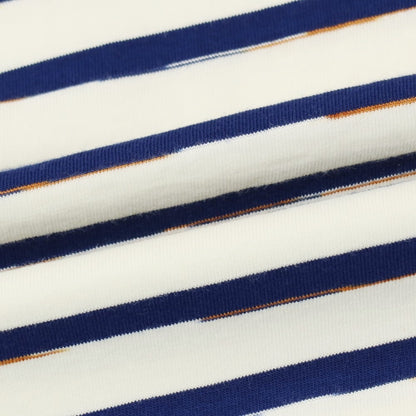 【中古】シップス SHIPS コットンレーヨン ボーダー クルーネック 半袖Ｔシャツ ホワイトxネイビー【 M 】【 状態ランクB 】【 メンズ 】[APD]
