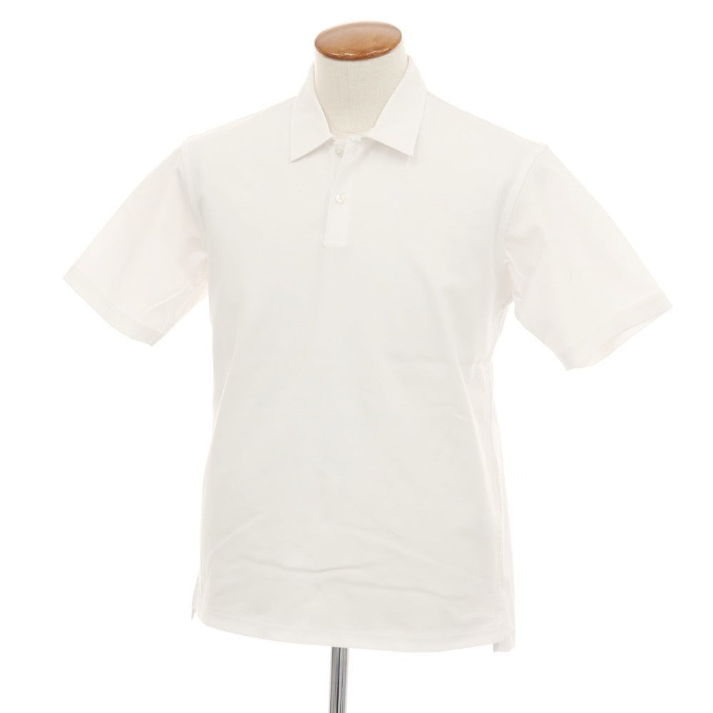 【中古】ユナイテッドアローズ UNITED ARROWS コットンポリエステル ジャージー 半袖ポロシャツ ホワイト【サイズM】【 状態ランクB 】【 メンズ 】