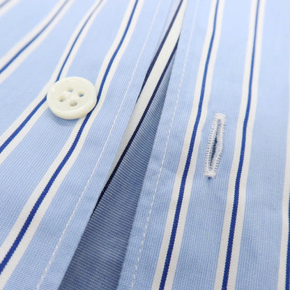 【中古】コムデギャルソンシャツ COMME des GARCONS SHIRT 2023年春夏 コットン ストライプ レギュラーカラー カジュアルシャツ ブルーxホワイト【サイズL】【 状態ランクC 】【 メンズ 】