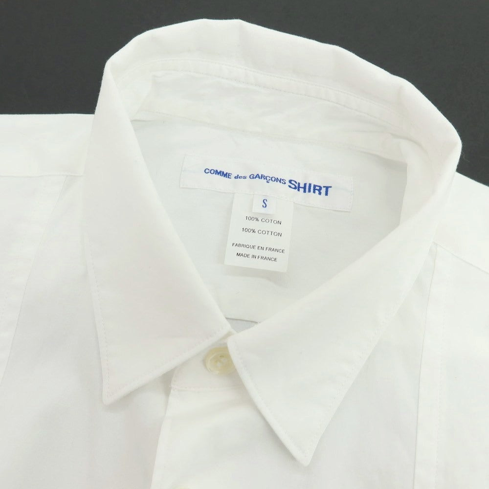 【中古】コムデギャルソンシャツ COMME des GARCONS SHIRT 2023年春夏 コットン レギュラーカラー カジュアルシャツ ホワイト【サイズS】【 状態ランクB 】【 メンズ 】