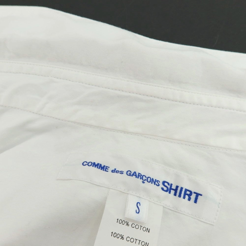 【中古】コムデギャルソンシャツ COMME des GARCONS SHIRT 2023年春夏 コットン レギュラーカラー カジュアルシャツ ホワイト【サイズS】【 状態ランクB 】【 メンズ 】