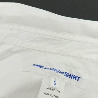 【中古】コムデギャルソンシャツ COMME des GARCONS SHIRT 2023年春夏 コットン レギュラーカラー カジュアルシャツ ホワイト【サイズS】【 状態ランクB 】【 メンズ 】
