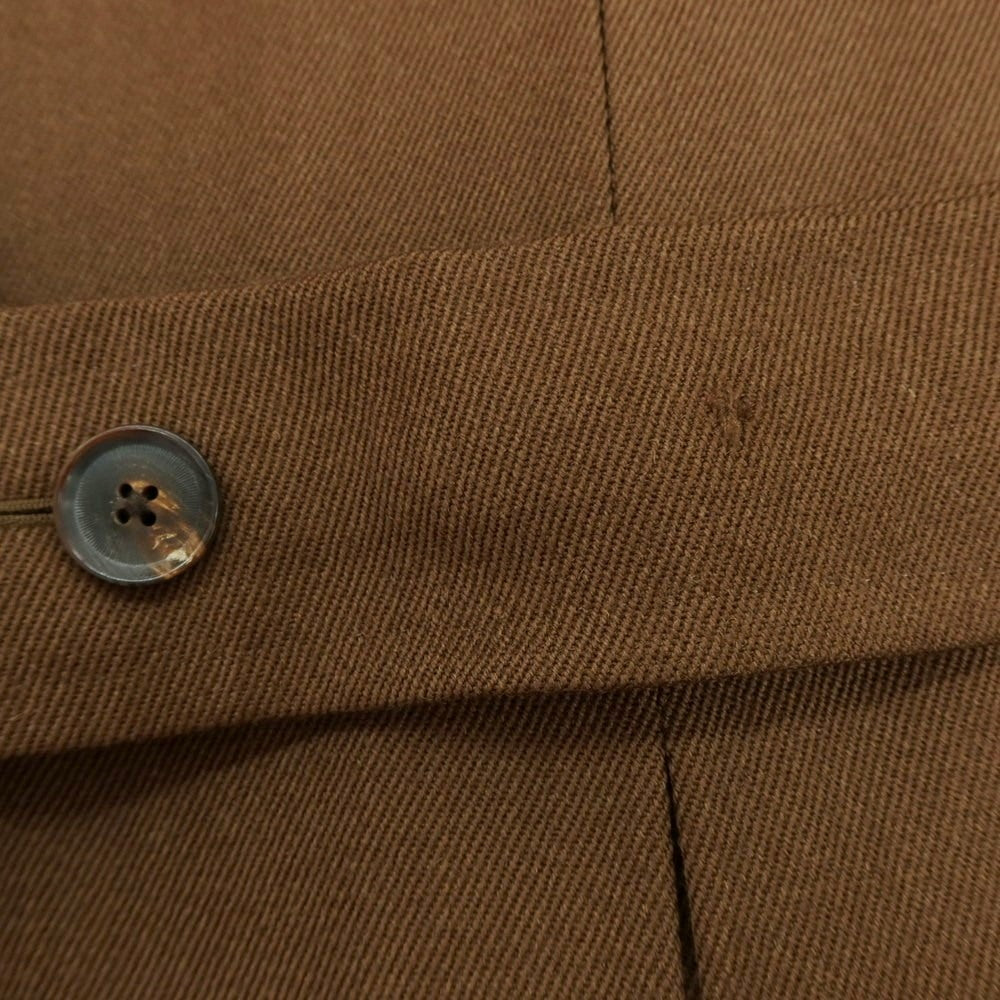 【中古】カルーゾ CARUSO ウール ダブルブレストコート ブラウン【 44 】【 状態ランクC 】【 メンズ 】