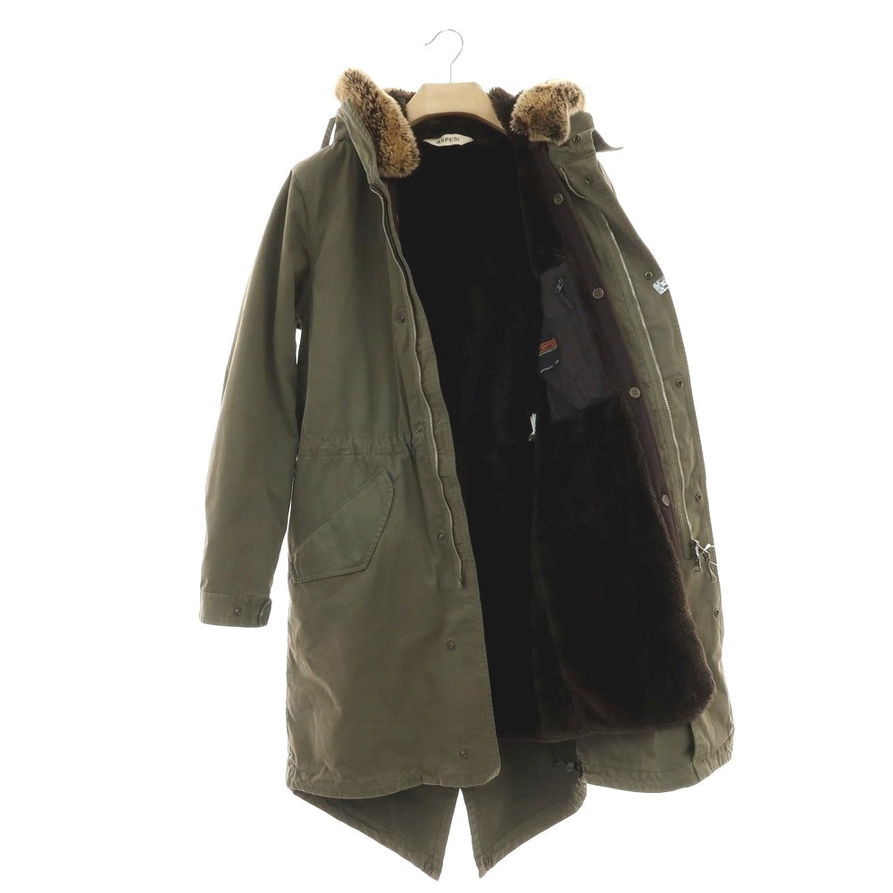 【中古】アスペジ ASPESI コットン モッズコート オリーブグリーン【 サイズXS 】【 状態ランクB 】【 メンズ 】 [APD]