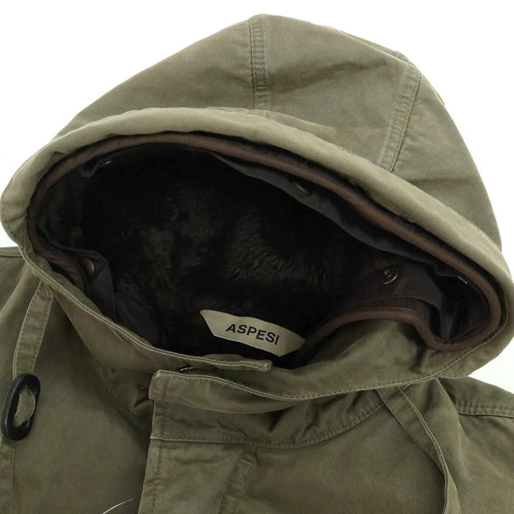 【中古】アスペジ ASPESI コットン モッズコート オリーブグリーン【 サイズXS 】【 状態ランクB 】【 メンズ 】 [APD]