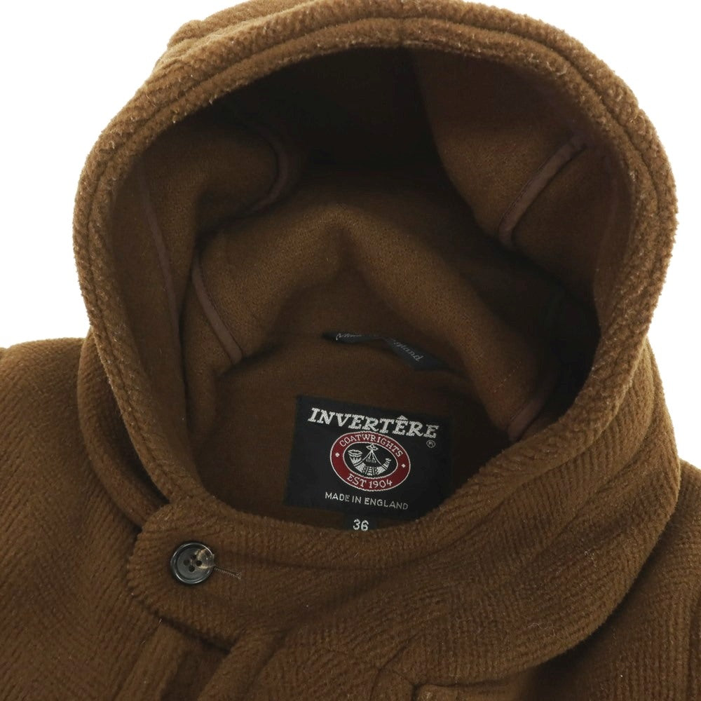 【中古】インバーティア INVERTERE ウール ヘリンボーン ダッフルコート ブラウン【 36 】【 状態ランクB 】【 メンズ 】
