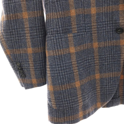 【中古】デペトリロ DE PETRILLO ウール チェック 3B テーラードジャケット ネイビーxグレー【 44 】【 状態ランクB 】【 メンズ 】