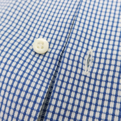 【中古】スティレ ラティーノ STILE LATINO コットン チェック レギュラーカラー ドレスシャツ ホワイトxネイビー【サイズ39】【 状態ランクC 】【 メンズ 】