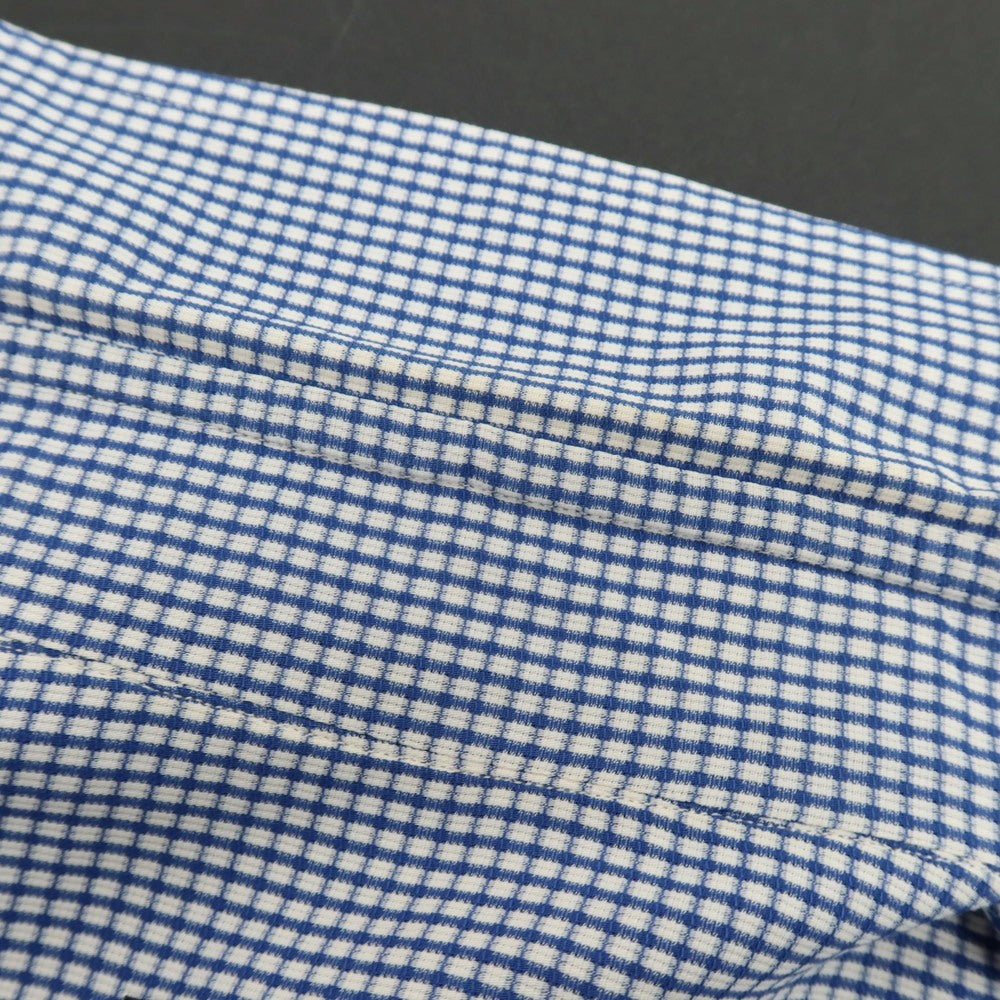 【中古】スティレ ラティーノ STILE LATINO コットン チェック レギュラーカラー ドレスシャツ ホワイトxネイビー【サイズ39】【 状態ランクC 】【 メンズ 】