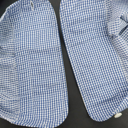 【中古】スティレ ラティーノ STILE LATINO コットン チェック レギュラーカラー ドレスシャツ ホワイトxネイビー【サイズ39】【 状態ランクC 】【 メンズ 】