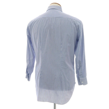 【中古】スティレ ラティーノ STILE LATINO コットン ストライプ レギュラーカラー ドレスシャツ ホワイトxネイビー【サイズ39】【 状態ランクB 】【 メンズ 】