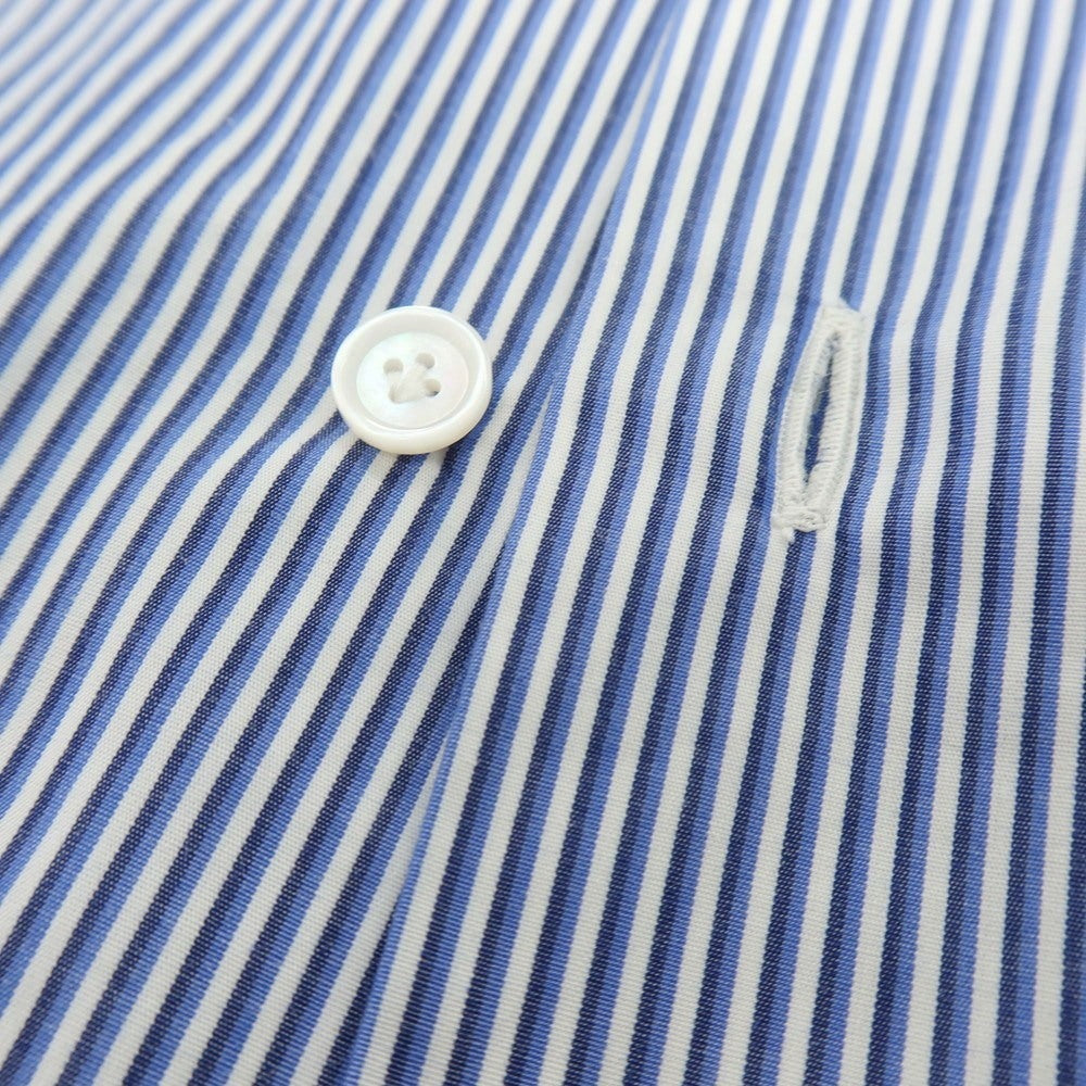 【中古】スティレ ラティーノ STILE LATINO コットン ストライプ レギュラーカラー ドレスシャツ ホワイトxネイビー【サイズ39】【 状態ランクB 】【 メンズ 】