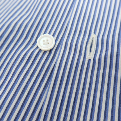 【中古】スティレ ラティーノ STILE LATINO コットン ストライプ レギュラーカラー ドレスシャツ ホワイトxネイビー【サイズ39】【 状態ランクB 】【 メンズ 】