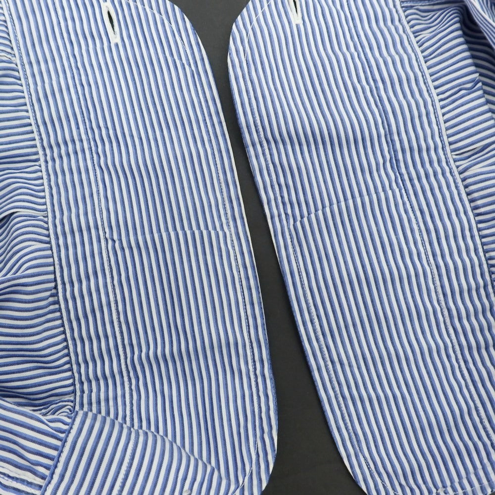 【中古】スティレ ラティーノ STILE LATINO コットン ストライプ レギュラーカラー ドレスシャツ ホワイトxネイビー【サイズ39】【 状態ランクB 】【 メンズ 】