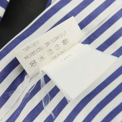 【中古】スティレ ラティーノ STILE LATINO コットン ストライプ レギュラーカラー ドレスシャツ ホワイトxネイビー【サイズ39】【 状態ランクC 】【 メンズ 】