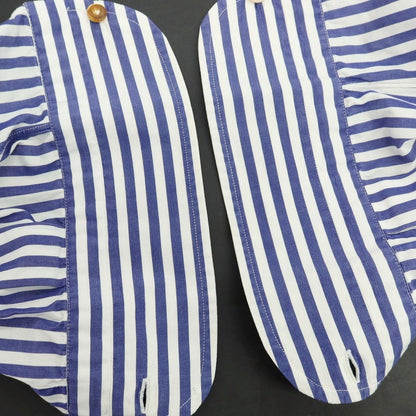 【中古】スティレ ラティーノ STILE LATINO コットン ストライプ レギュラーカラー ドレスシャツ ホワイトxネイビー【サイズ39】【 状態ランクC 】【 メンズ 】