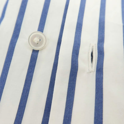 【中古】スティレ ラティーノ STILE LATINO コットン ストライプ レギュラーカラー ドレスシャツ ホワイトxダークブルー【サイズ39】【 状態ランクD 】【 メンズ 】