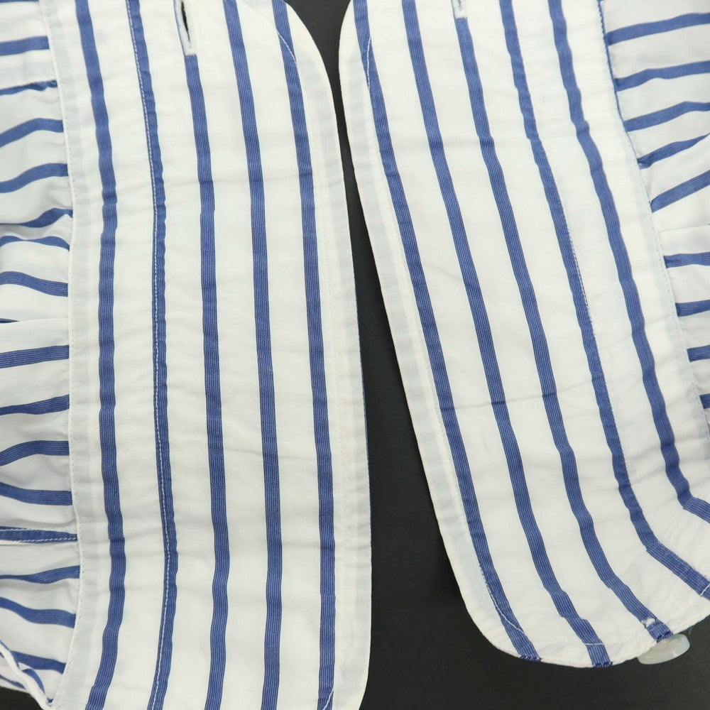 【中古】スティレ ラティーノ STILE LATINO コットン ストライプ レギュラーカラー ドレスシャツ ホワイトxダークブルー【サイズ39】【 状態ランクD 】【 メンズ 】