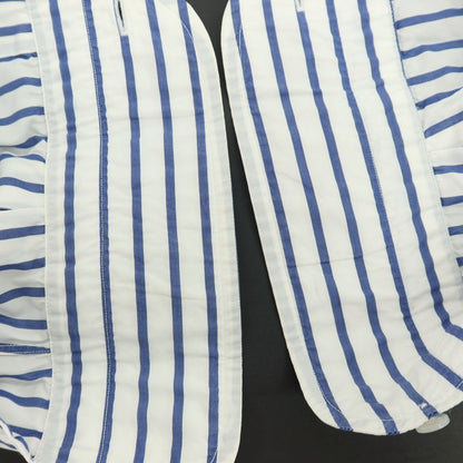 【中古】スティレ ラティーノ STILE LATINO コットン ストライプ レギュラーカラー ドレスシャツ ホワイトxダークブルー【サイズ39】【 状態ランクD 】【 メンズ 】