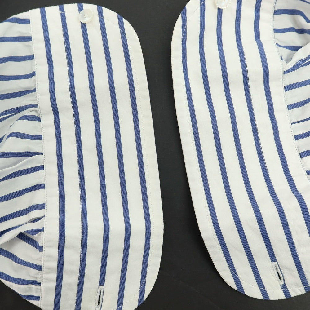 【中古】スティレ ラティーノ STILE LATINO コットン ストライプ レギュラーカラー ドレスシャツ ホワイトxダークブルー【サイズ39】【 状態ランクD 】【 メンズ 】