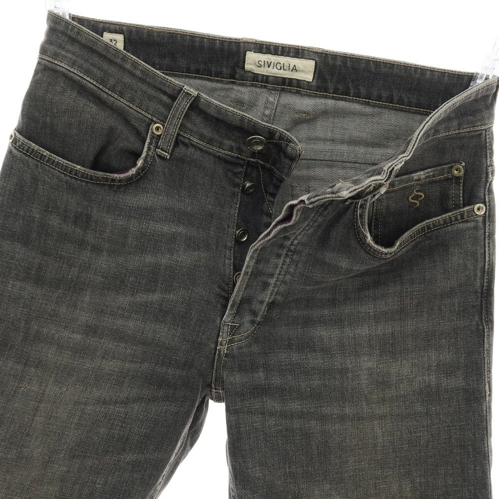 【中古】シビリア SIVIGLIA ストレッチ デニムパンツ グレー【サイズ32】【 状態ランクB 】【 メンズ 】