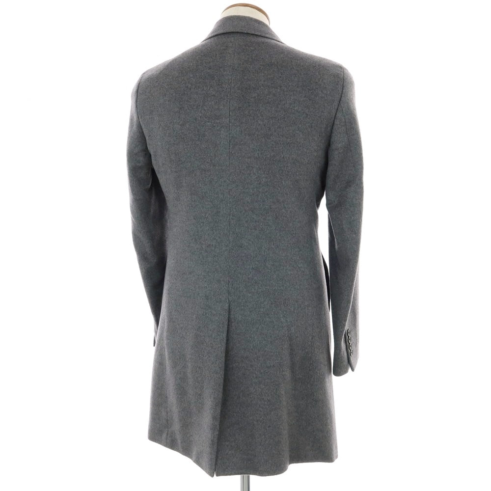 【中古】エストネーション ESTNATION ウール チェスターフィールドコート グレー【 46 】【 状態ランクB 】【 メンズ 】