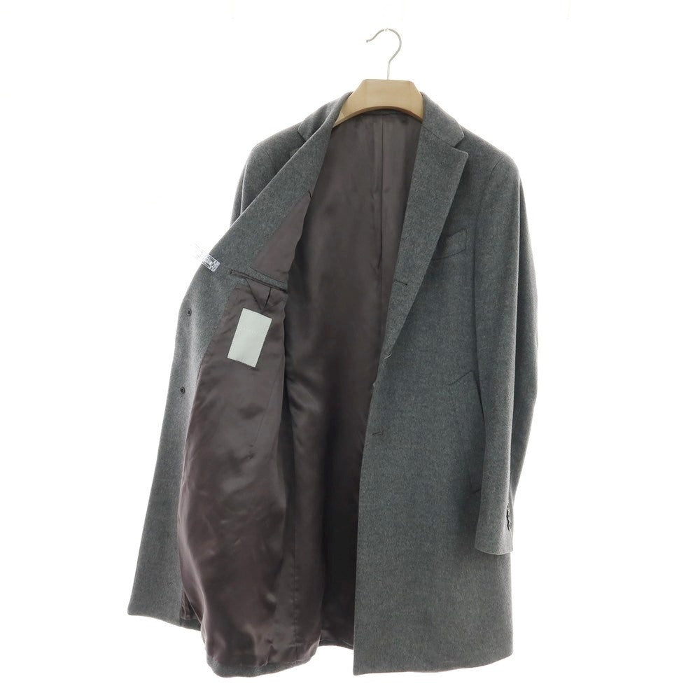 【中古】エストネーション ESTNATION ウール チェスターフィールドコート グレー【 46 】【 状態ランクB 】【 メンズ 】