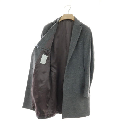 【中古】エストネーション ESTNATION ウール チェスターフィールドコート グレー【 46 】【 状態ランクB 】【 メンズ 】